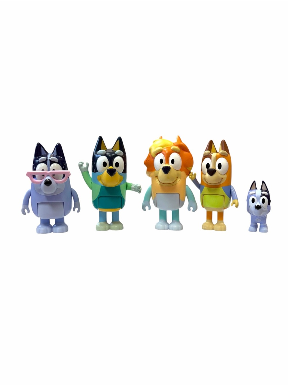 Bluey & Friends Figurine Lot of 5 - Assorted Colors